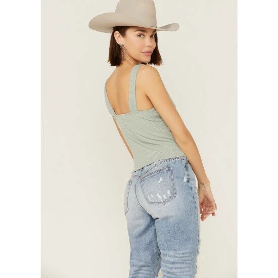 Hot Sale โจ Miss Me ๐ฉ Women's Found My Love Knot Jade Ribbed Tank Sage ๐ 5 Hot Sale โจ Miss Me ๐ฉ Women's Found My Love Knot Jade Ribbed Tank Sage ๐ - Image 3