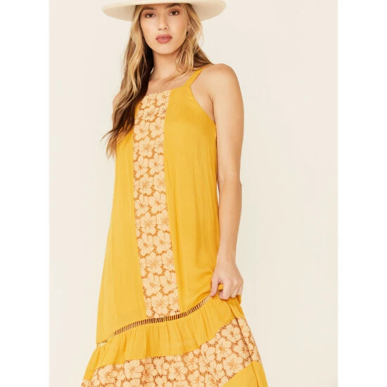 Best Pirce 💯 Miss Me 👩 Women's Mustard Crochet Midi 👗 Dress Dark Yellow 🎁 4 Best Pirce 💯 Miss Me 👩 Women's Mustard Crochet Midi 👗 Dress Dark Yellow 🎁 - Image 2