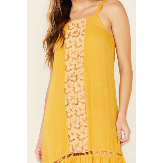 Best Pirce 💯 Miss Me 👩 Women's Mustard Crochet Midi 👗 Dress Dark Yellow 🎁 5 Best Pirce 💯 Miss Me 👩 Women's Mustard Crochet Midi 👗 Dress Dark Yellow 🎁 - Image 3