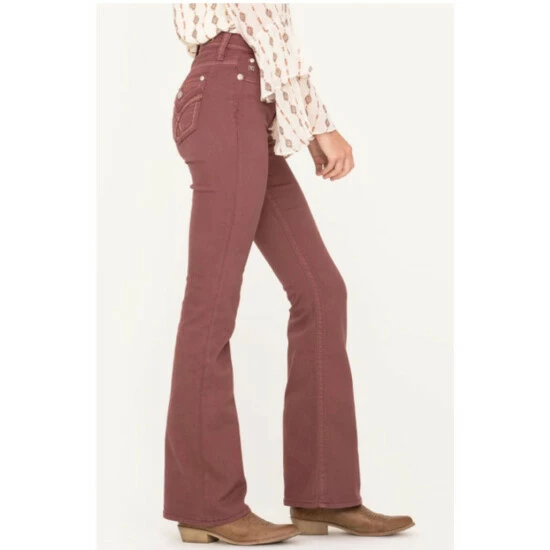 Best Sale ๐ Miss Me ๐ฉ Women's X-Shaped Flap Pocket High Rise Flare ๐ Jeans Pink โ 5 Best Sale ๐ Miss Me ๐ฉ Women's X-Shaped Flap Pocket High Rise Flare ๐ Jeans Pink โ - Image 3