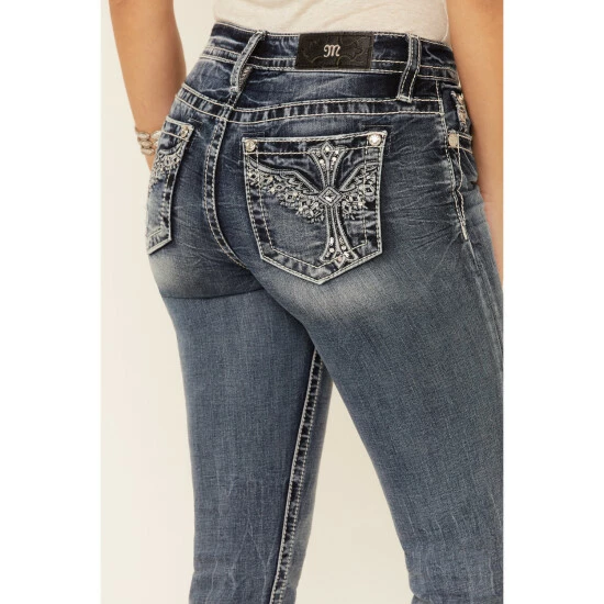 Coupon ✔️ Miss Me 👩 Women's Embossed Wing Bootcut 👖 Jeans Blue 🔔 5 Coupon ✔️ Miss Me 👩 Women's Embossed Wing Bootcut 👖 Jeans Blue 🔔 - Image 3